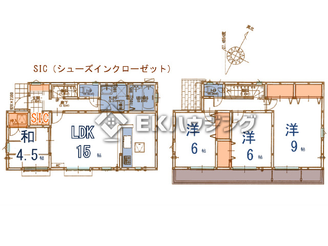 八潮駅　徒歩22分　構造：木造土地面積:104.00平米　建物面積:98.53平米　