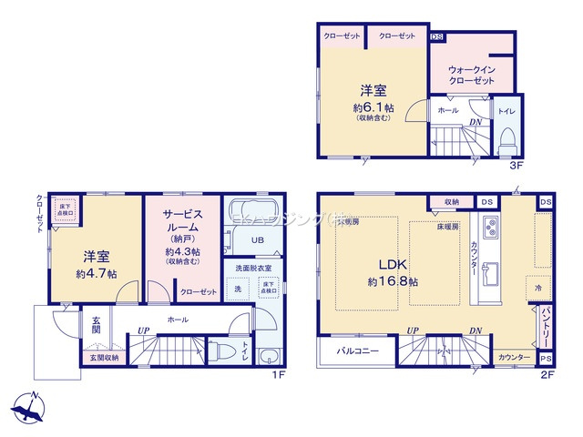 江北駅　徒歩13分　構造：木造土地面積:78.24平米　建物面積:87.15平米　