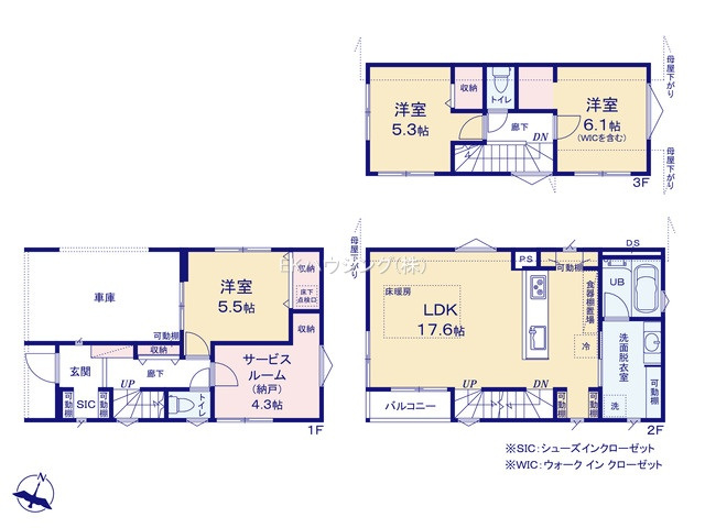 北綾瀬駅　徒歩18分　構造：木造土地面積:67.55平米　建物面積:98.61平米　