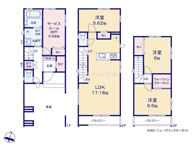 北綾瀬駅　徒歩15分　構造：木造土地面積:71.33平米　建物面積:117.99平米　