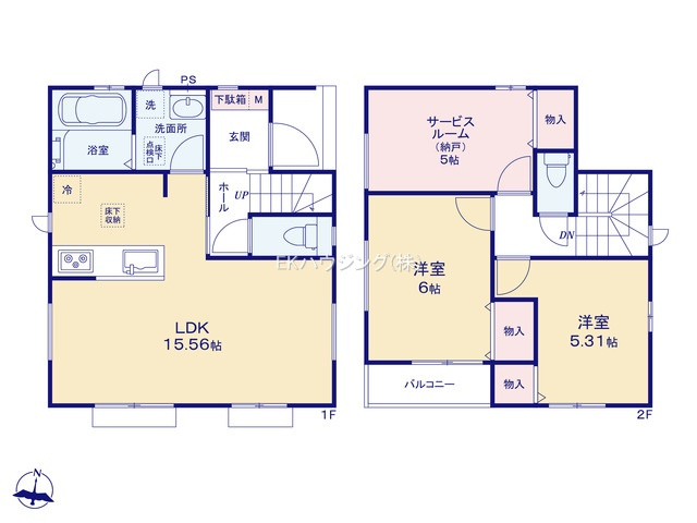八潮駅　徒歩28分　構造：木造土地面積:92.31平米　建物面積:75.96平米　