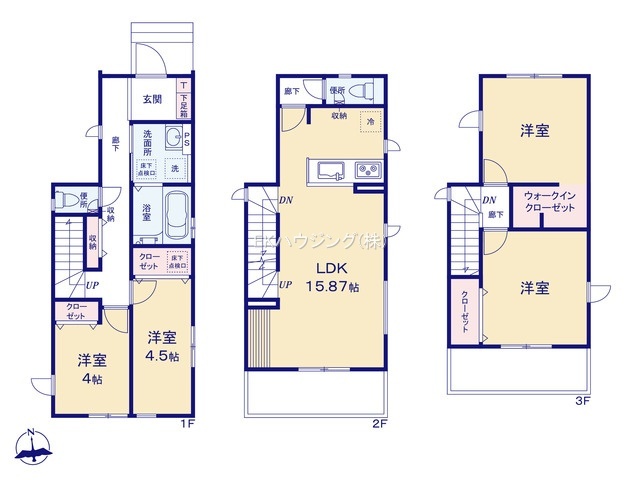 西新井駅　徒歩18分　構造：木造土地面積:79.75平米　建物面積:98.84平米　
