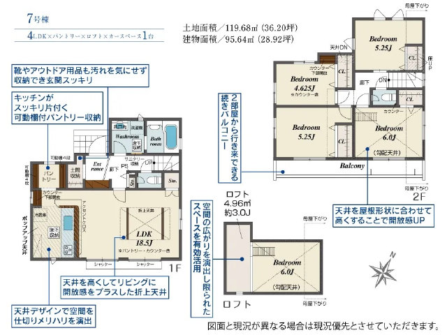 亀有駅　徒歩0分　構造：木造土地面積:119.68平米　建物面積:95.64平米　