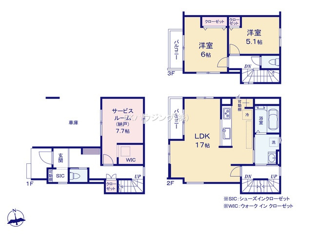 西新井駅　徒歩14分　構造：木造土地面積:67.00平米　建物面積:108.43平米　